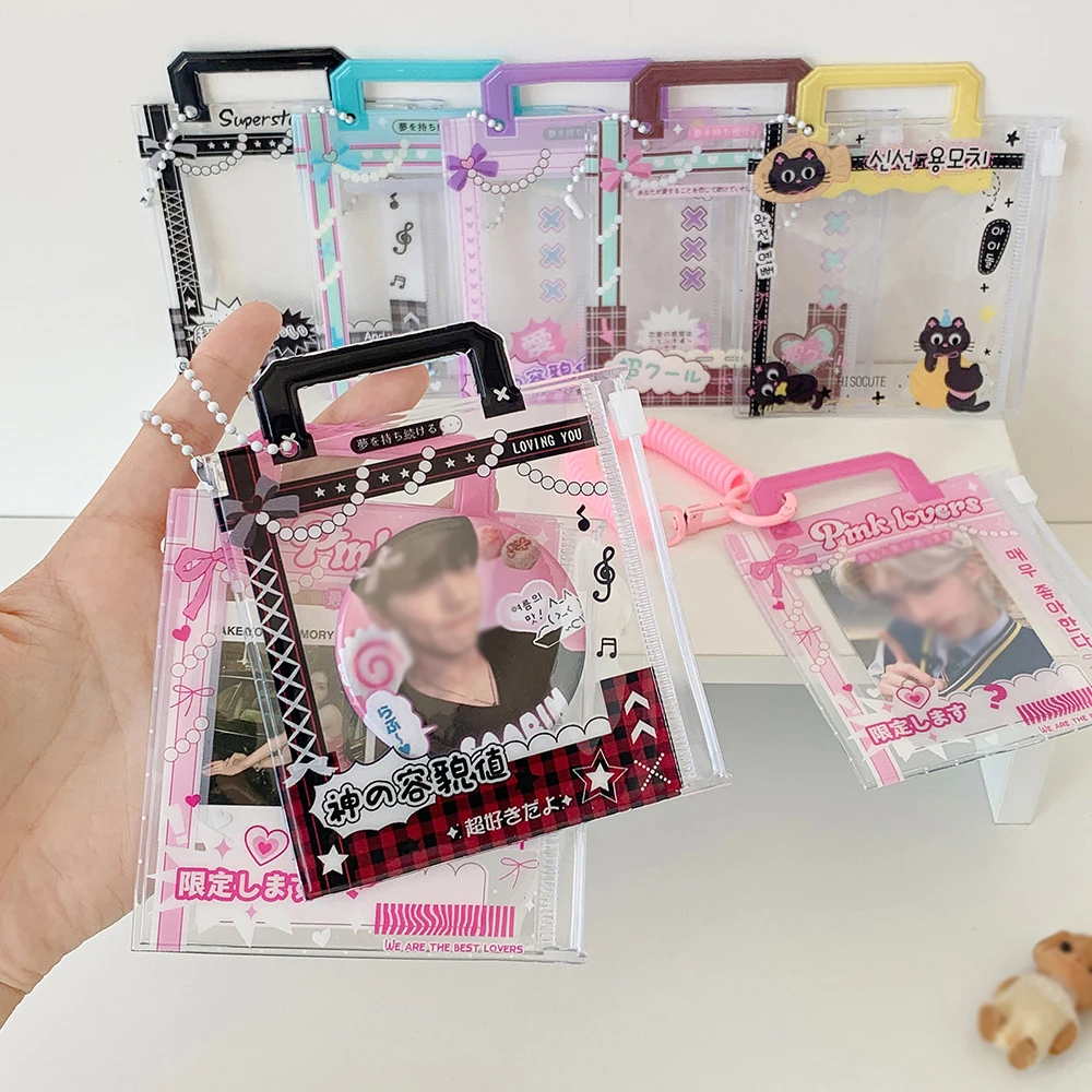 Korean version portable transparent star chasing 3-inch card holder, student 70mm cartoon badge storage bag card bag
Korean version portable transparent star chasing 3-inch card holder, student 70mm cartoon badge storage bag card bag