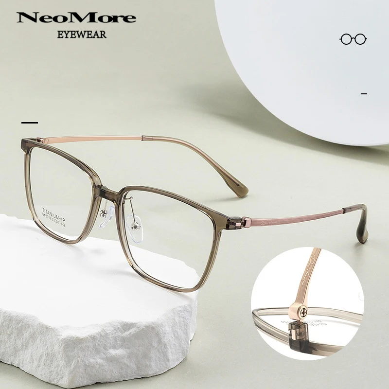 Fashion Square Light Titanium Glasses for Women Optical Myopia Eyewear Frame Progressive Photochromic Myopia Glasses Frame
Fashion Square Light Titanium Glasses for Women Optical Myopia Eyewear Frame Progressive Photochromic Myopia Glasses Frame