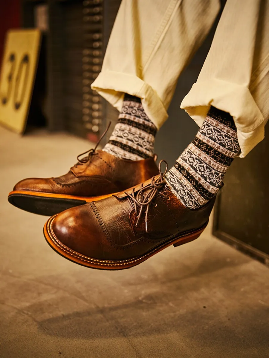 Retro British-style Low-top Genuine Leather Round-toe Derby Men's Shoes, Thick-soled Casual Pure Full-grain Cowhide Work Boots
Retro British-style Low-top Genuine Leather Round-toe Derby Men's Shoes, Thick-soled Casual Pure Full-grain Cowhide Work Boots
