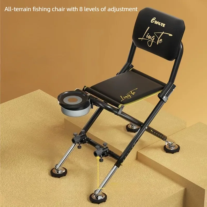 All Terrain Height Adjustable Fishing Chair Heavy Duty Rustproof Scratch Proof Foldable Camping Seat for Outdoor Bank Fishing
All Terrain Height Adjustable Fishing Chair Heavy Duty Rustproof Scratch Proof Foldable Camping Seat for Outdoor Bank Fishing