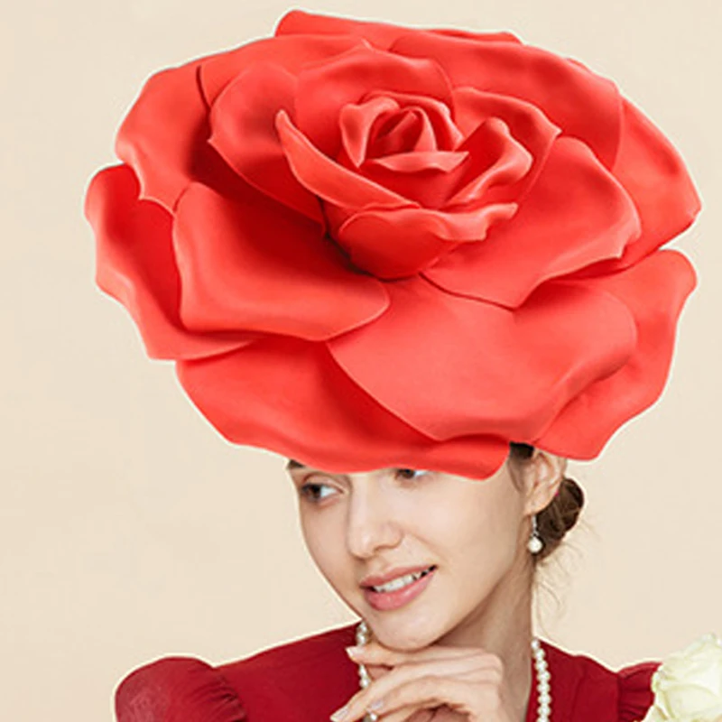 Fashion Large Rose Flowers Fascinator Hat for Women Exaggerated Flower Headbands Wedding Bridal Party Hair Accessories Headpiece
Fashion Large Rose Flowers Fascinator Hat for Women Exaggerated Flower Headbands Wedding Bridal Party Hair Accessories Headpiece