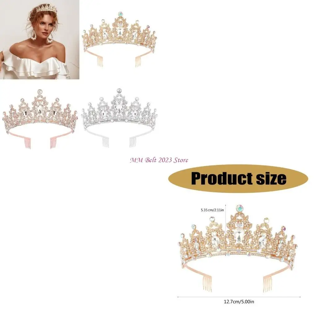 49ME Elegant Crystal Crowns Tiaras for Women Pageant Queen Headbands Perfect for Weddings and Prom Photo Props
49ME Elegant Crystal Crowns Tiaras for Women Pageant Queen Headbands Perfect for Weddings and Prom Photo Props