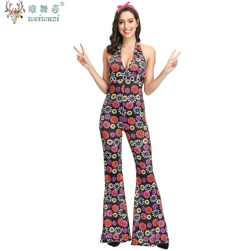 Halloween Costume 70s Adult Women Retro Disco Hippie Jumpsuit Elegence Dancing Musica Festival Party Fancy Clothing Dynamic Live
Halloween Costume 70s Adult Women Retro Disco Hippie Jumpsuit Elegence Dancing Musica Festival Party Fancy Clothing Dynamic Live