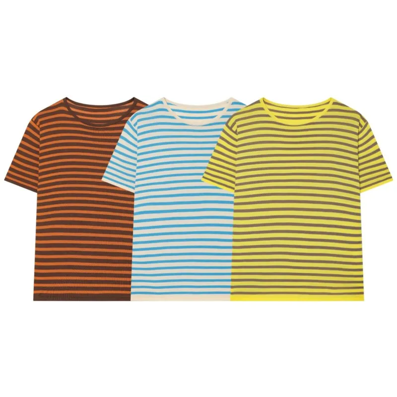 Women's Striped Knit Top New 2026 Spring Casual O-Neck Short Sleeve Elastic Women Sweater Simple Female Chic Tops
Women's Striped Knit Top New 2026 Spring Casual O-Neck Short Sleeve Elastic Women Sweater Simple Female Chic Tops