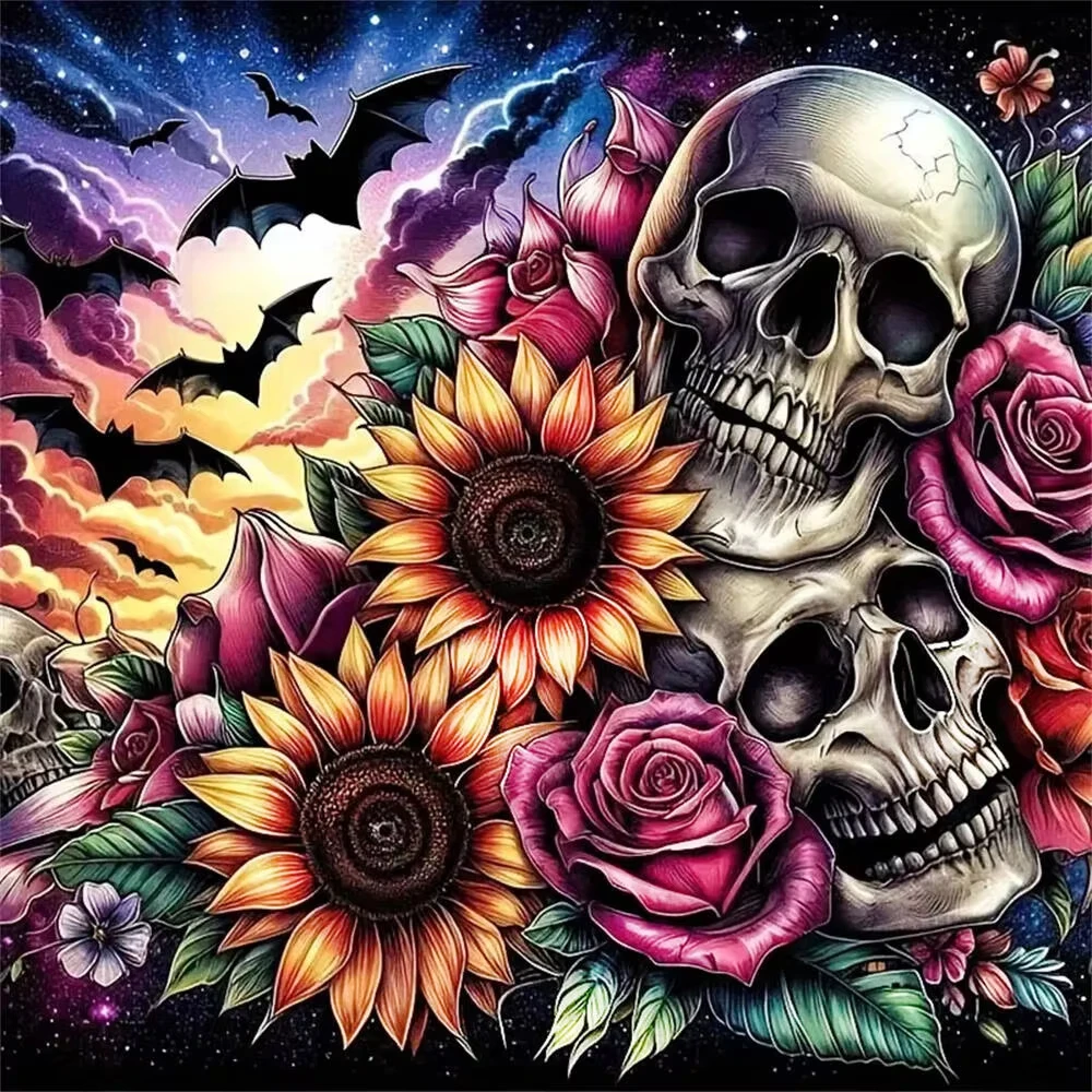 Gothic Skull with Roses & Sunflowers Jigsaw Puzzle, Dark Floral Decor Family Activity Game for Home Decor Gift
Gothic Skull with Roses & Sunflowers Jigsaw Puzzle, Dark Floral Decor Family Activity Game for Home Decor Gift