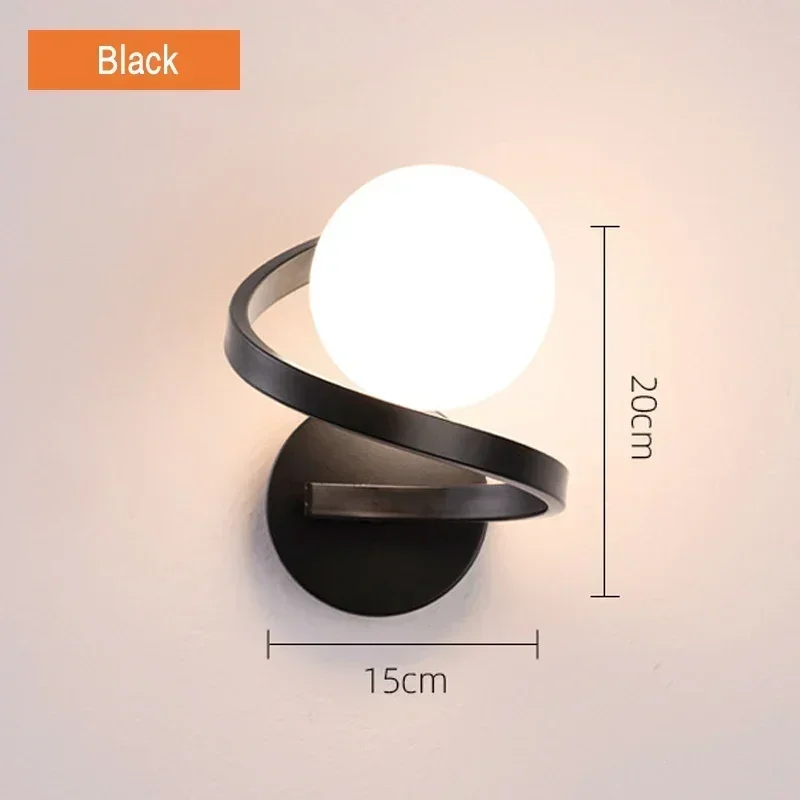 Glass Wall Lamp Modern Bedside Black Gold Wall Light Nordic Simple Sconce Living Room Bedroom Hallway Decor Illumination Fixture
Glass Wall Lamp Modern Bedside Black Gold Wall Light Nordic Simple Sconce Living Room Bedroom Hallway Decor Illumination Fixture