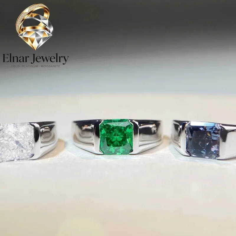 Elnar Jewelry Luxury Solid Platinum PT950 Men's Simple Gossy Moissanite Diamond Ring Men's Ring 3 karat Ring
Elnar Jewelry Luxury Solid Platinum PT950 Men's Simple Gossy Moissanite Diamond Ring Men's Ring 3 karat Ring