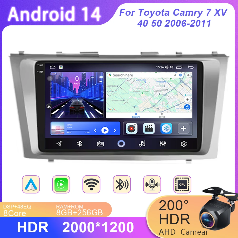 Android 14 Car Radio For Toyota Camry 2006 2008 2009 2010 2011 Navigation GPS Multimedia Video Player Stereo Carplay Auto WiFI
Android 14 Car Radio For Toyota Camry 2006 2008 2009 2010 2011 Navigation GPS Multimedia Video Player Stereo Carplay Auto WiFI