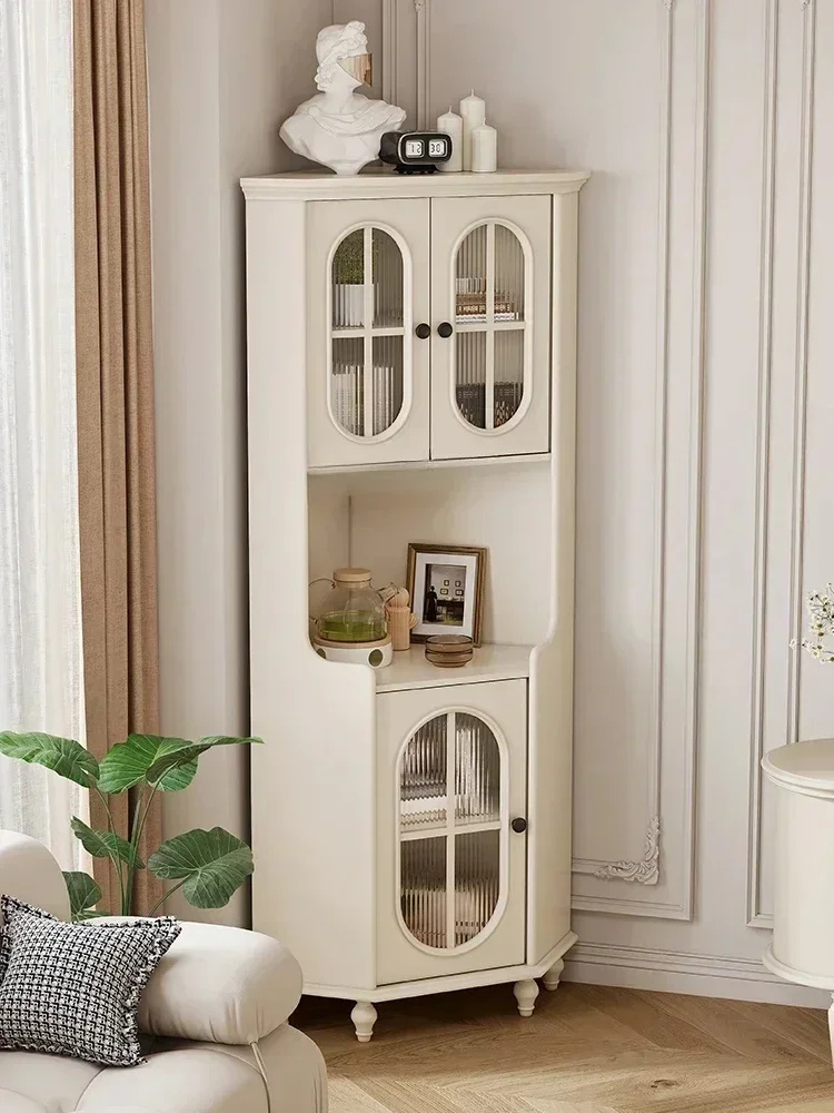 French Cream Style Solid Wood Corner Cabinet Small Apartment Living Room Shelf Wall Triangle Sideboard Cabinet
French Cream Style Solid Wood Corner Cabinet Small Apartment Living Room Shelf Wall Triangle Sideboard Cabinet