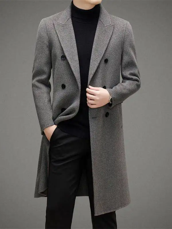Double-Faced Woolen Men's Coat Autumn Winter Mid-Length Suit Collar Casual Outerwear Polyester Fiber Standard Fit Business Scene
Double-Faced Woolen Men's Coat Autumn Winter Mid-Length Suit Collar Casual Outerwear Polyester Fiber Standard Fit Business Scene