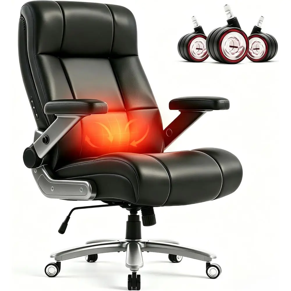 600LBS Big and Tall Oice Chair, Extra Wide Seat - 3D Kneading Massage & Heat Oice Chair with Heavy Duty or People, 3D lip Arms,
600LBS Big and Tall Oice Chair, Extra Wide Seat - 3D Kneading Massage & Heat Oice Chair with Heavy Duty or People, 3D lip Arms,