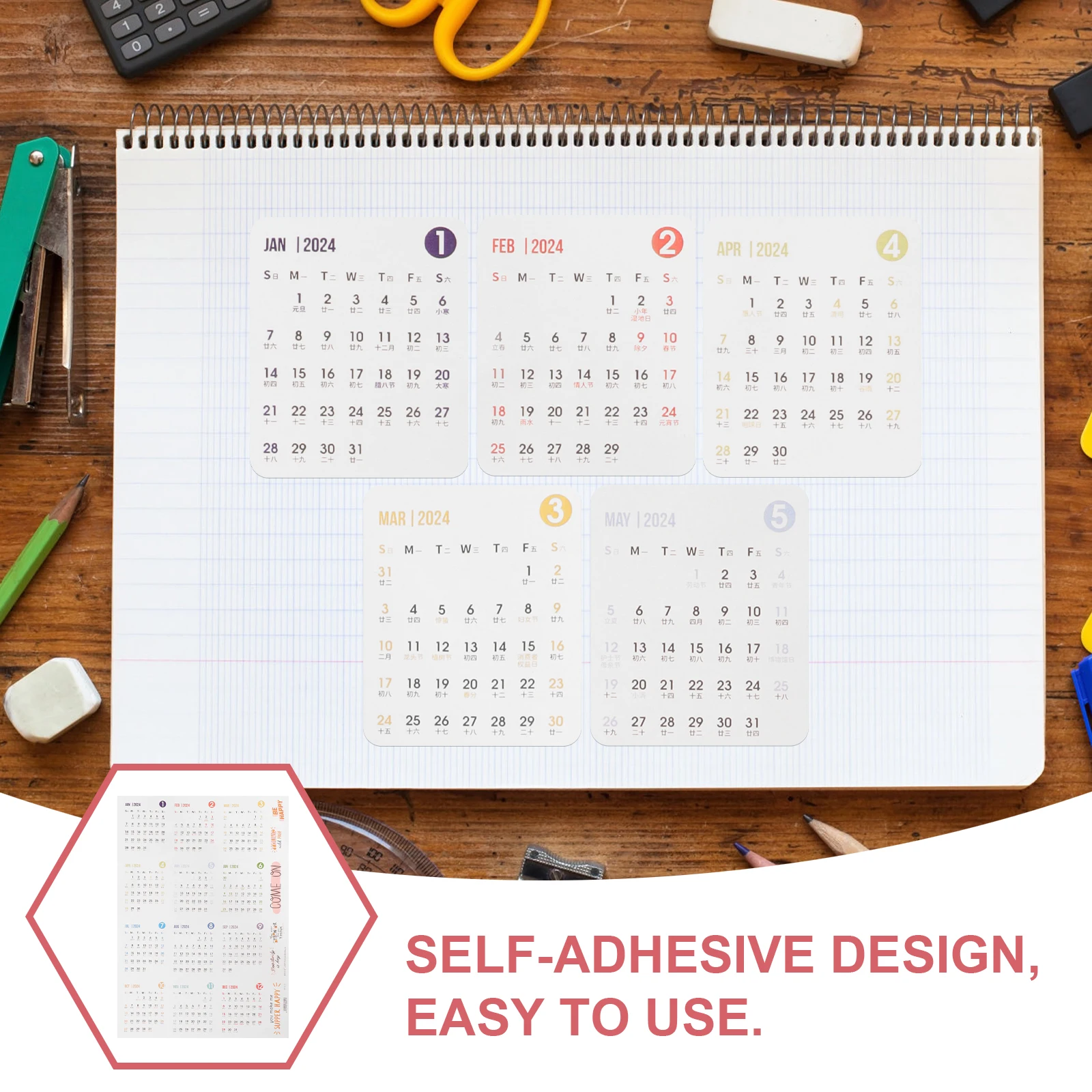 2024 Paper Style DIY Notebook Calendar Decals Planner Month Notepad Calendar Stickers Notes Notepad Office Gifts Decals
2024 Paper Style DIY Notebook Calendar Decals Planner Month Notepad Calendar Stickers Notes Notepad Office Gifts Decals