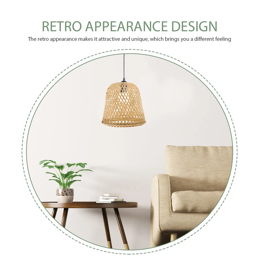 2Pcs Bamboo Lamp Shade Woven Pendant Light Cover Rustic Style Replacement for Ceiling Hanging Lamp Decorative Home Lighting
2Pcs Bamboo Lamp Shade Woven Pendant Light Cover Rustic Style Replacement for Ceiling Hanging Lamp Decorative Home Lighting