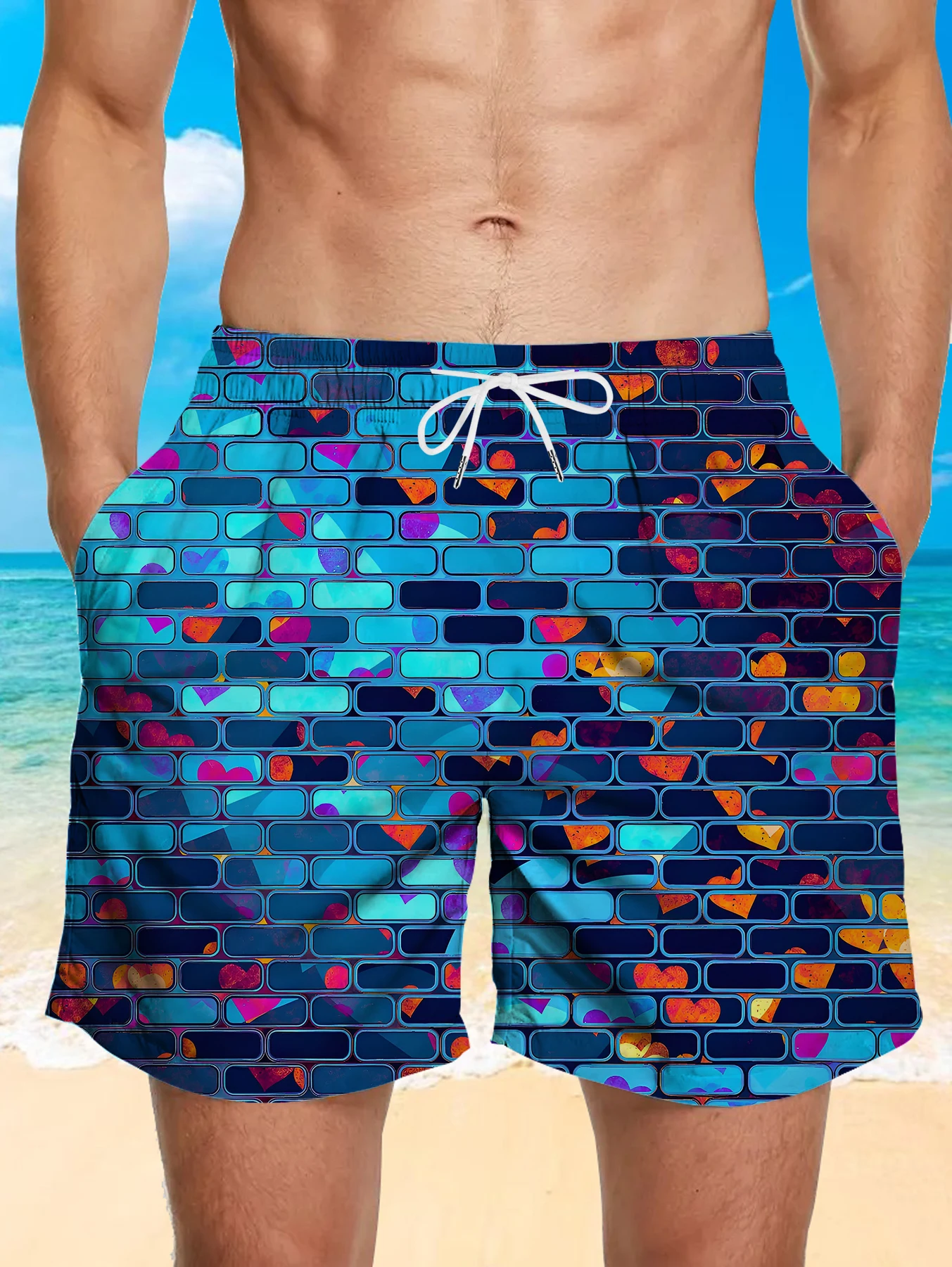 Outdoor Quick Dry Polyester Shorts Men All Over Print Beach Board Swim Pants
Outdoor Quick Dry Polyester Shorts Men All Over Print Beach Board Swim Pants