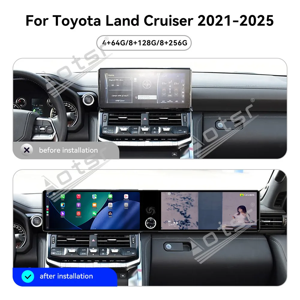 Dual 12.3 Inch In-Dash Touch Screen Car Radio GPS Navigation Stereo For Toyota Land Cruiser 2021-2025 Multimedia CarPlay Android
Dual 12.3 Inch In-Dash Touch Screen Car Radio GPS Navigation Stereo For Toyota Land Cruiser 2021-2025 Multimedia CarPlay Android