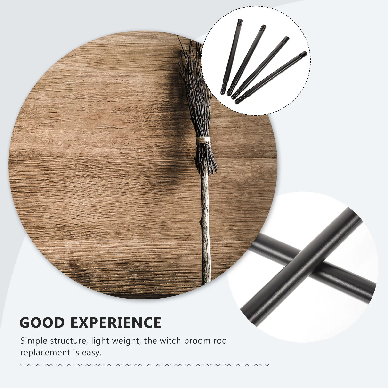 4pcs Witch Broom Rods Plastic Replacement Handle For Cosplay Party Performance Broom Pole Stick Thread Design Accessory
4pcs Witch Broom Rods Plastic Replacement Handle For Cosplay Party Performance Broom Pole Stick Thread Design Accessory