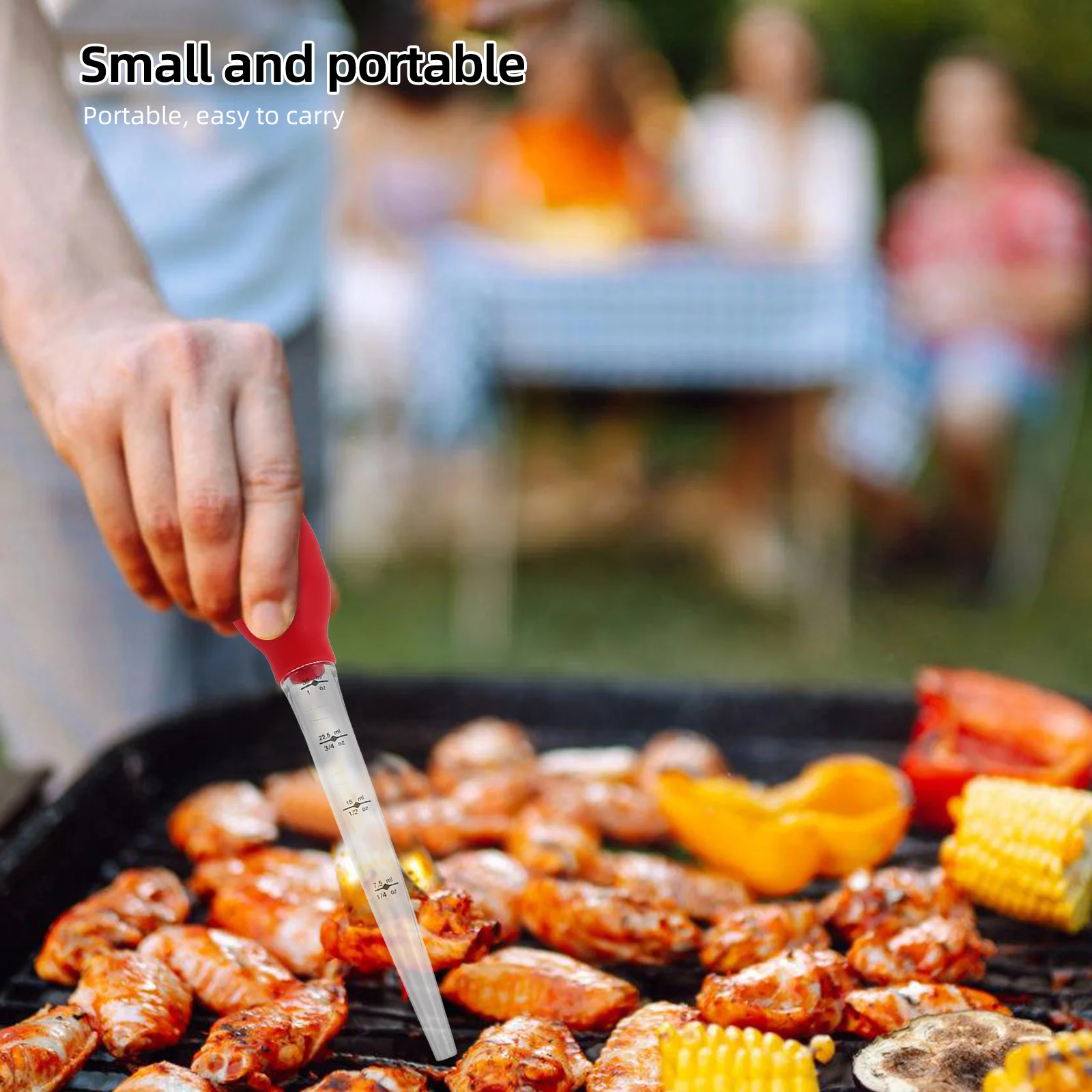 Small Heat Resistant Silicone Turkey Baster Food Grade for Cooking Marinating Beef Chicken Barbecue Seasoning with Built-in
Small Heat Resistant Silicone Turkey Baster Food Grade for Cooking Marinating Beef Chicken Barbecue Seasoning with Built-in