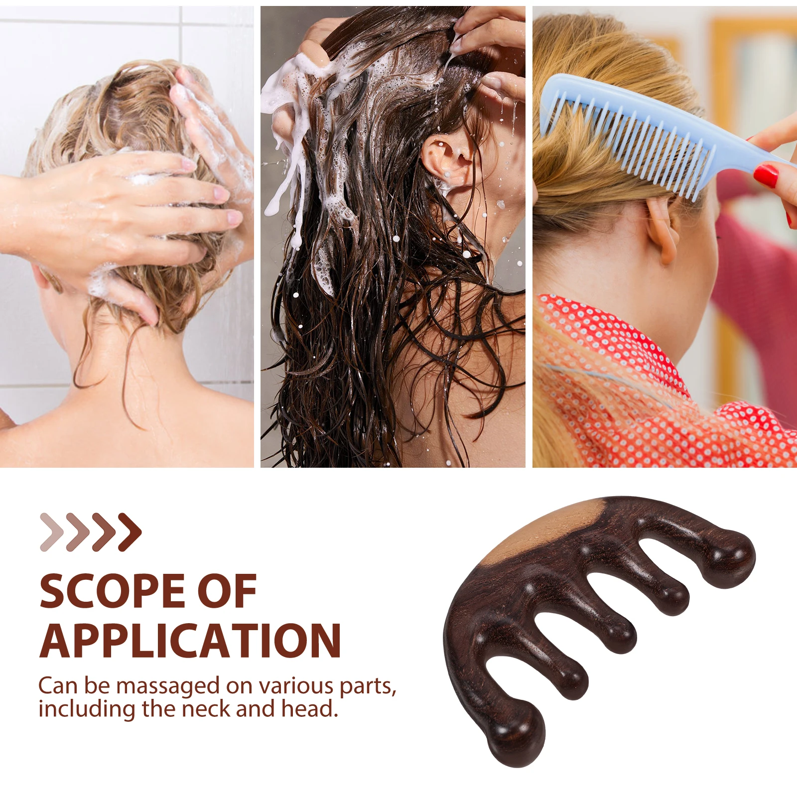 Массажная расческа из натурального дерева с пятью зубьями, расческа для распутывания волос с широкими зубьями, массажер для головы, головы, не статический портативный легкий инструмент 
Массажная расческа из натурального дерева с пятью зубьями, расческа для распутывания волос с широкими зубьями, массажер для головы, головы, не статический портативный легкий инструмент