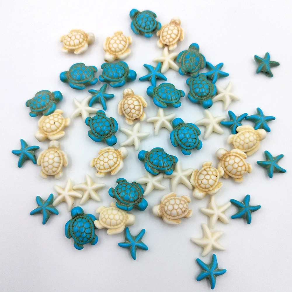 12PCS/Lot Turtle Starfish Turquoise Blue Loose Green Stone Shaped Beads DIY Jewelry Bracelet Pet Necklace Making Loose Beads
12PCS/Lot Turtle Starfish Turquoise Blue Loose Green Stone Shaped Beads DIY Jewelry Bracelet Pet Necklace Making Loose Beads