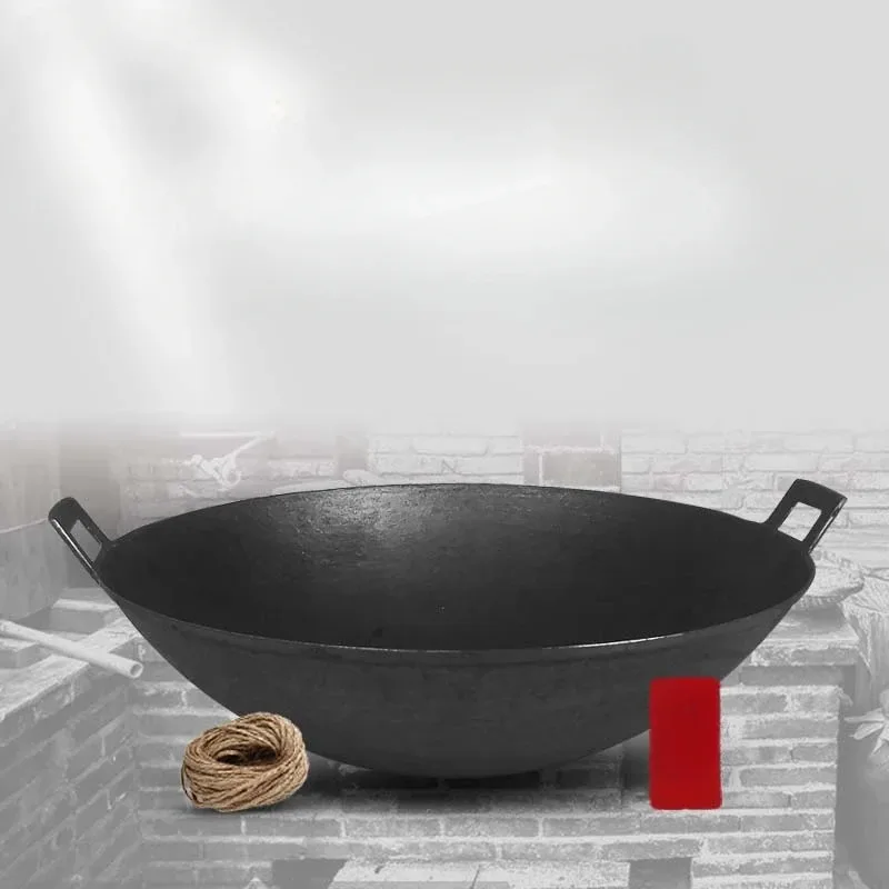 Jiangyou Old-fashioned Traditional Binaural Iron Pott Uncoated Non-stick Pot Round Bottom Cast Iron Pot Huoyan wok
Jiangyou Old-fashioned Traditional Binaural Iron Pott Uncoated Non-stick Pot Round Bottom Cast Iron Pot Huoyan wok