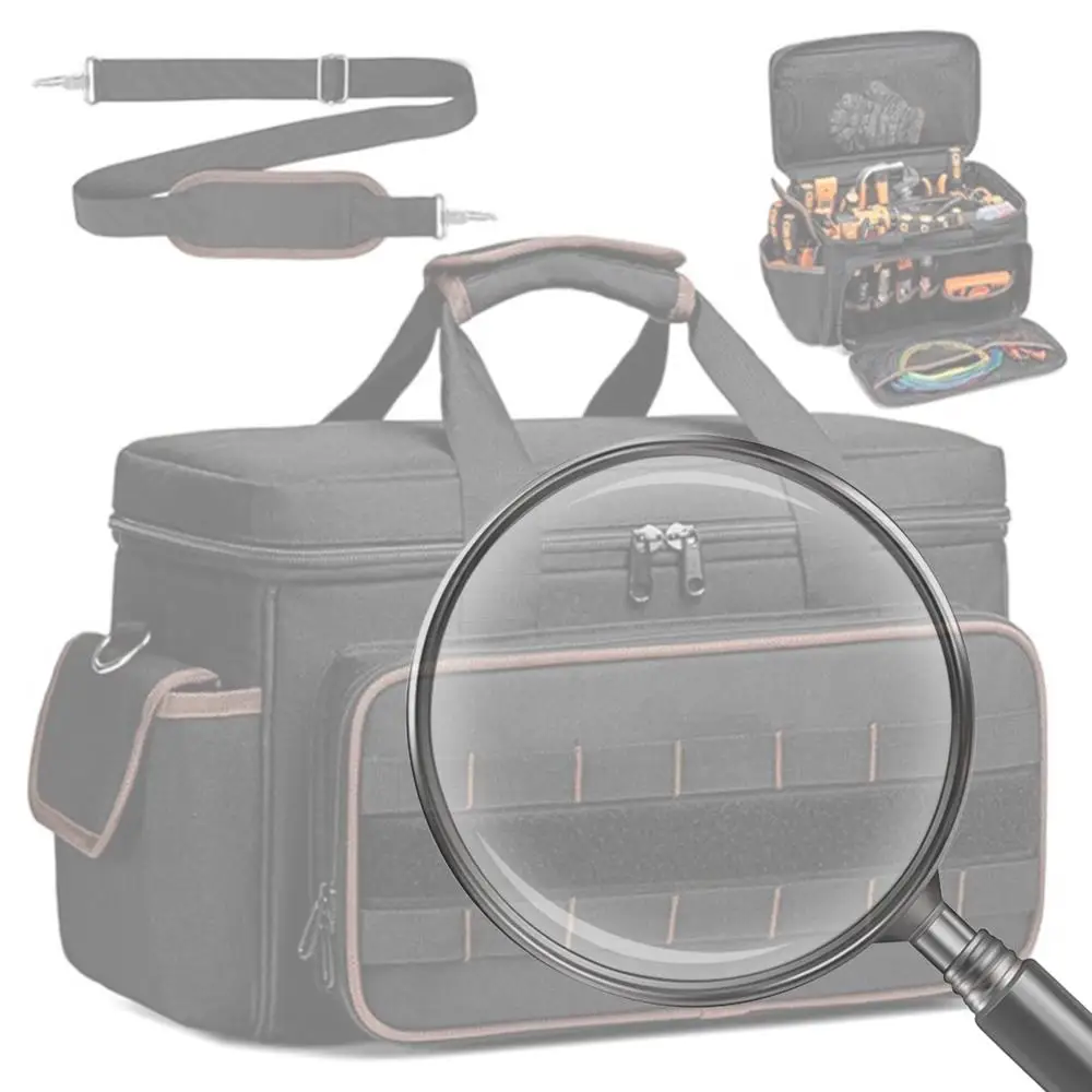 17 Inch Portable Tool Bag Waterproof Large Tool Bag Organizer Heavy Duty Tool Bags for Electricians Mechanics Carpenters HVAC
17 Inch Portable Tool Bag Waterproof Large Tool Bag Organizer Heavy Duty Tool Bags for Electricians Mechanics Carpenters HVAC