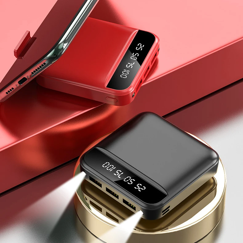 Mini Power Bank 10000mAh Portable Fast Charging Powerbank with Cable Digital Power Display
Mini Power Bank 10000mAh Portable Fast Charging Powerbank with Cable Digital Power Display