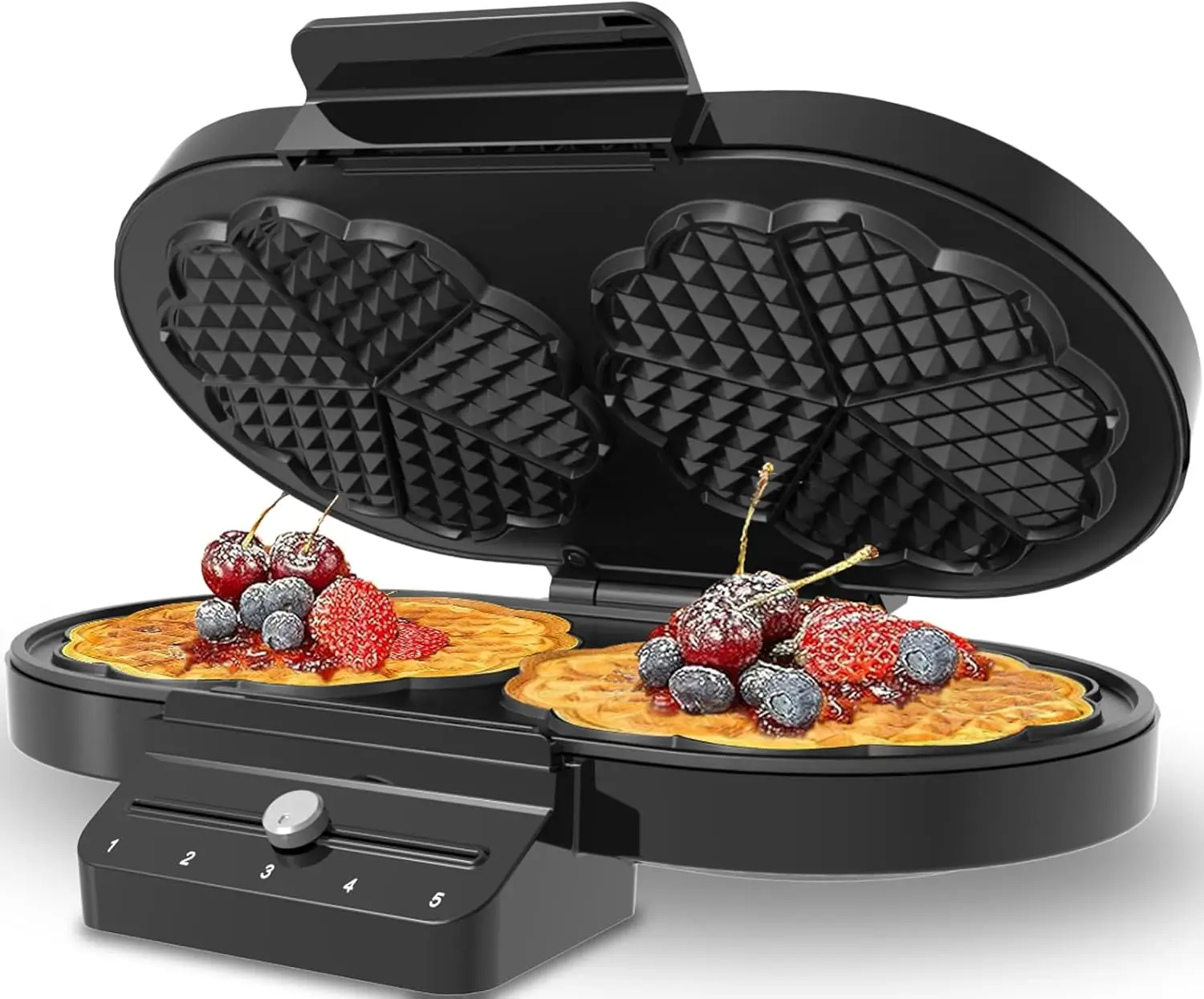 Heart-Shaped Waffle Maker: Non-Stick Plates, Adjustable Browning, Compact Design for Family Breakfasts
Heart-Shaped Waffle Maker: Non-Stick Plates, Adjustable Browning, Compact Design for Family Breakfasts