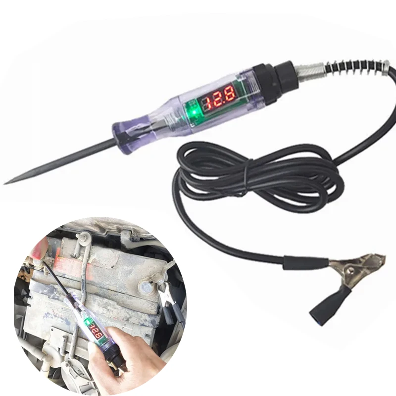 Universal Car Voltage Circuit Tester Probe Pen Light Bulb Digital Display Diagnostic Tool Car Truck Circuit Repair Accessories
Universal Car Voltage Circuit Tester Probe Pen Light Bulb Digital Display Diagnostic Tool Car Truck Circuit Repair Accessories