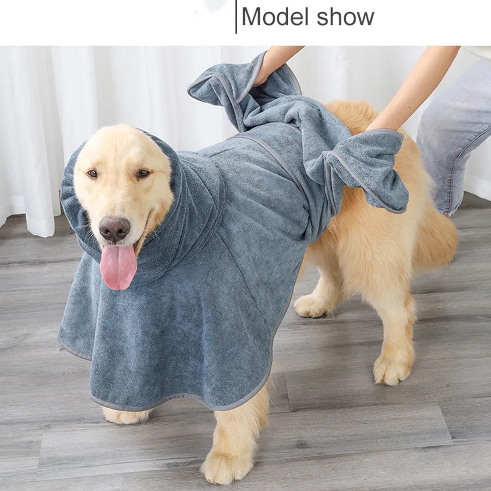 1Pcs Dog Bath Towel Elastic Head Cover Adjustable Medium Large Grey Super Absorbent Pet Dry Towel Quick Drying Bath Robe with
1Pcs Dog Bath Towel Elastic Head Cover Adjustable Medium Large Grey Super Absorbent Pet Dry Towel Quick Drying Bath Robe with