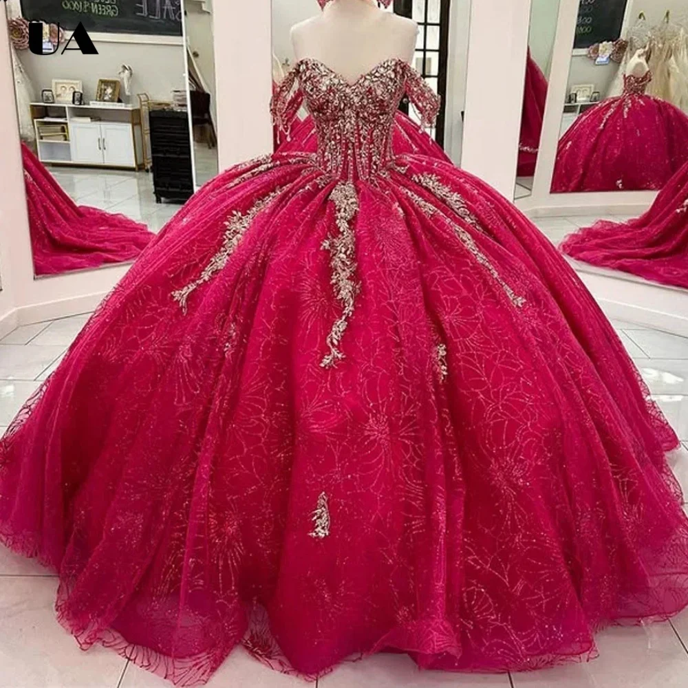 ULBYANRY Customized A-line Appliques Sweet 15 Dress, Exquisite Off-the-shoulder Quinceanera Dress, Princess Style Mesh Ball Gown
ULBYANRY Customized A-line Appliques Sweet 15 Dress, Exquisite Off-the-shoulder Quinceanera Dress, Princess Style Mesh Ball Gown
