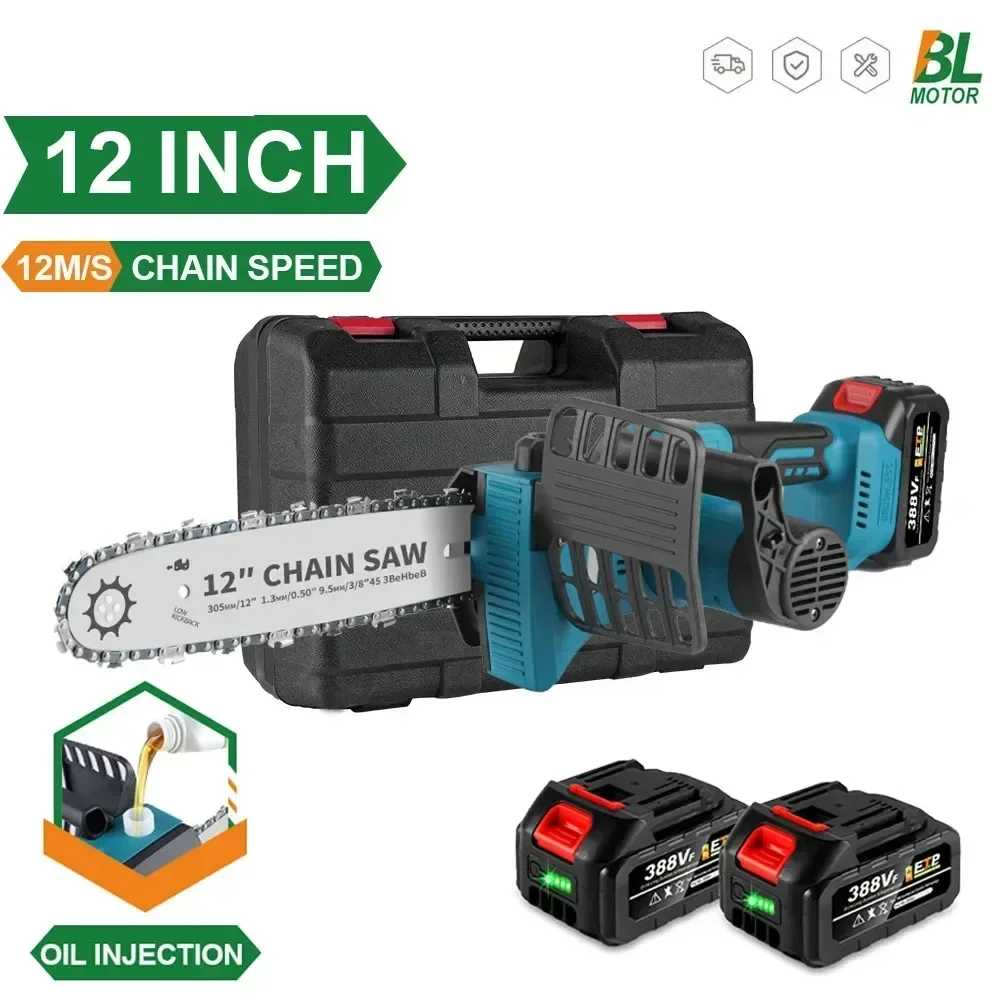 2000W 12 Inch Brushless Electric Chainsaw 18000RPM Rechargeable Cordless Garden Wood Cutting Logging Saw For Makita 18V Battery
2000W 12 Inch Brushless Electric Chainsaw 18000RPM Rechargeable Cordless Garden Wood Cutting Logging Saw For Makita 18V Battery