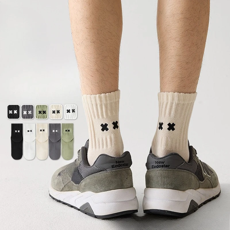 5 Pairs Spring and Autumn Sports All Cotton Antibacterial and Odorous Men's Cotton Socks Large Size Alphabet Men's Middle Socks
5 Pairs Spring and Autumn Sports All Cotton Antibacterial and Odorous Men's Cotton Socks Large Size Alphabet Men's Middle Socks