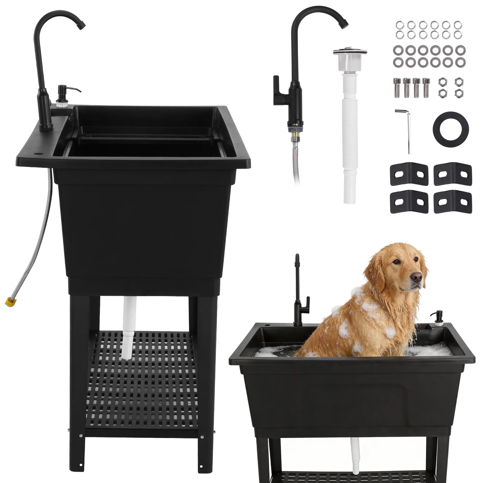 Portable Hand Wash Station with Stainless Steel Faucet Soap Dispenser Single Bowl Sink for Washing Room Backyard Garden
Portable Hand Wash Station with Stainless Steel Faucet Soap Dispenser Single Bowl Sink for Washing Room Backyard Garden