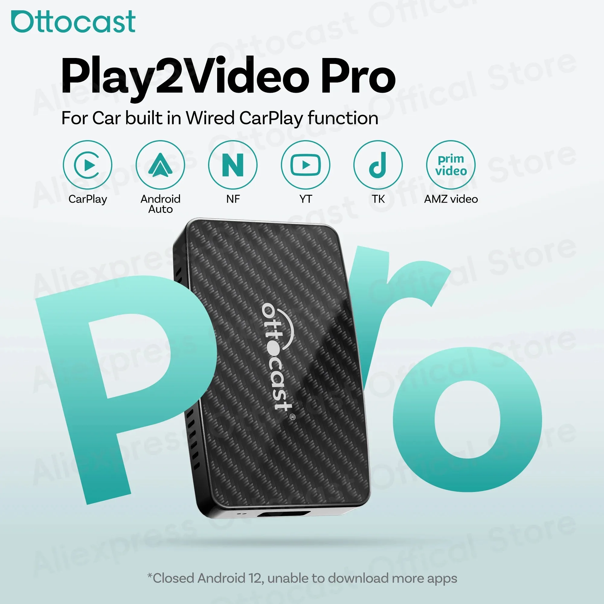 OTTOCAST новый Play2Video PRO Ottoadapter беспроводной CarPlay Android авто адаптер TV Stick видеоприставка автомобильные аксессуары для Benz VW
OTTOCAST новый Play2Video PRO Ottoadapter беспроводной CarPlay Android авто адаптер TV Stick видеоприставка автомобильные аксессуары для Benz VW