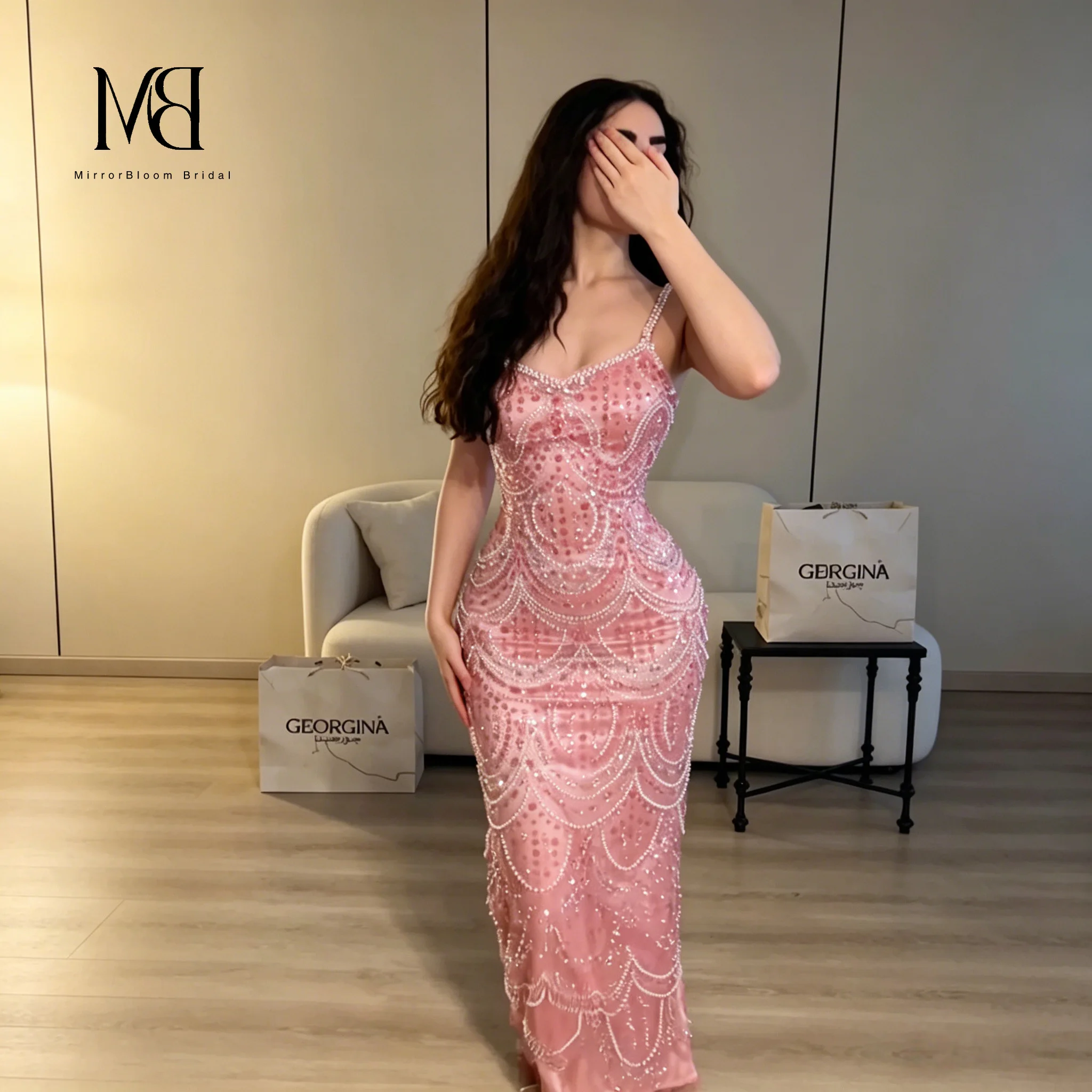 Elegant Pink Sleeveless Floor-Length Formal Gown Strappy Strapless Fishtail Silhouette with Beaded Bust Design
Elegant Pink Sleeveless Floor-Length Formal Gown Strappy Strapless Fishtail Silhouette with Beaded Bust Design