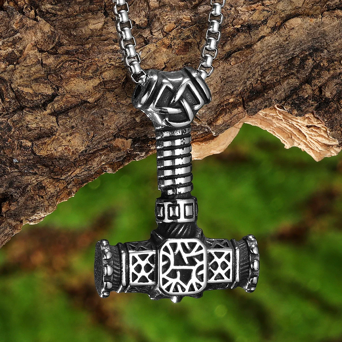 Viking Mythology Thor's Hammer Men Necklaces With Pendant Stainless Steel Jewelry For Male Women Punk Hip Hop Accessories Gifts
Viking Mythology Thor's Hammer Men Necklaces With Pendant Stainless Steel Jewelry For Male Women Punk Hip Hop Accessories Gifts