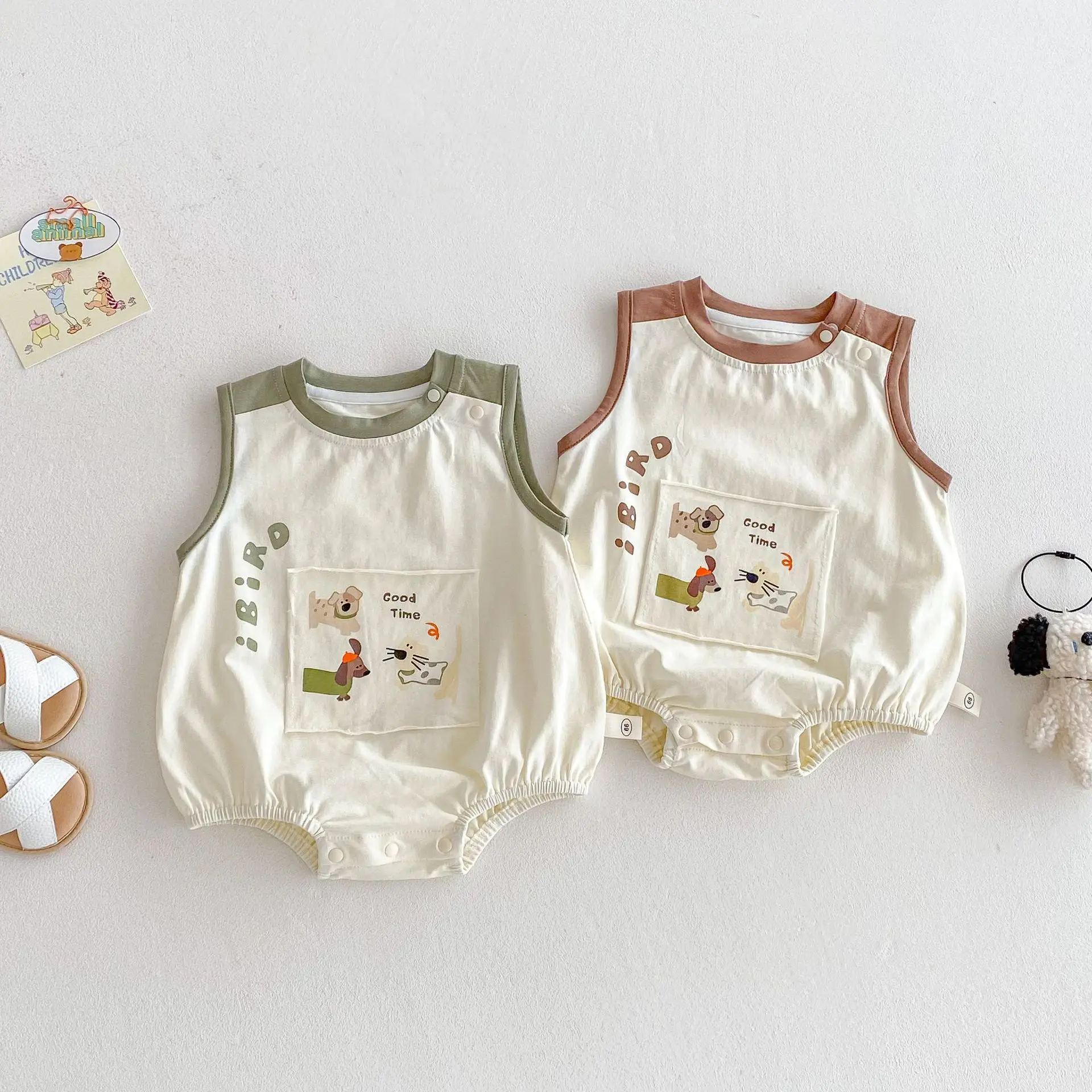 Summer New Korean - Style Comfortable Sleeveless Newborn Romper - Cotton Cute Cartoon Puppy Applique Infant Crawling Clothes
Summer New Korean - Style Comfortable Sleeveless Newborn Romper - Cotton Cute Cartoon Puppy Applique Infant Crawling Clothes