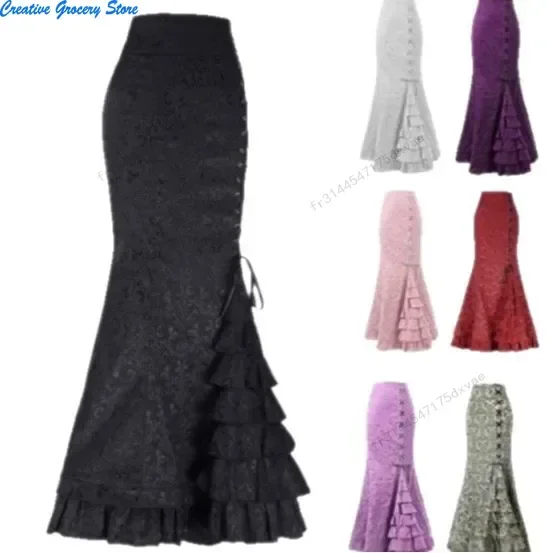 2024 Halloween Jacquard Fish Tail Skirt Steam Punk Vintage Gothic Style Skirt Victoria Long Dress Half Body Dress
2024 Halloween Jacquard Fish Tail Skirt Steam Punk Vintage Gothic Style Skirt Victoria Long Dress Half Body Dress