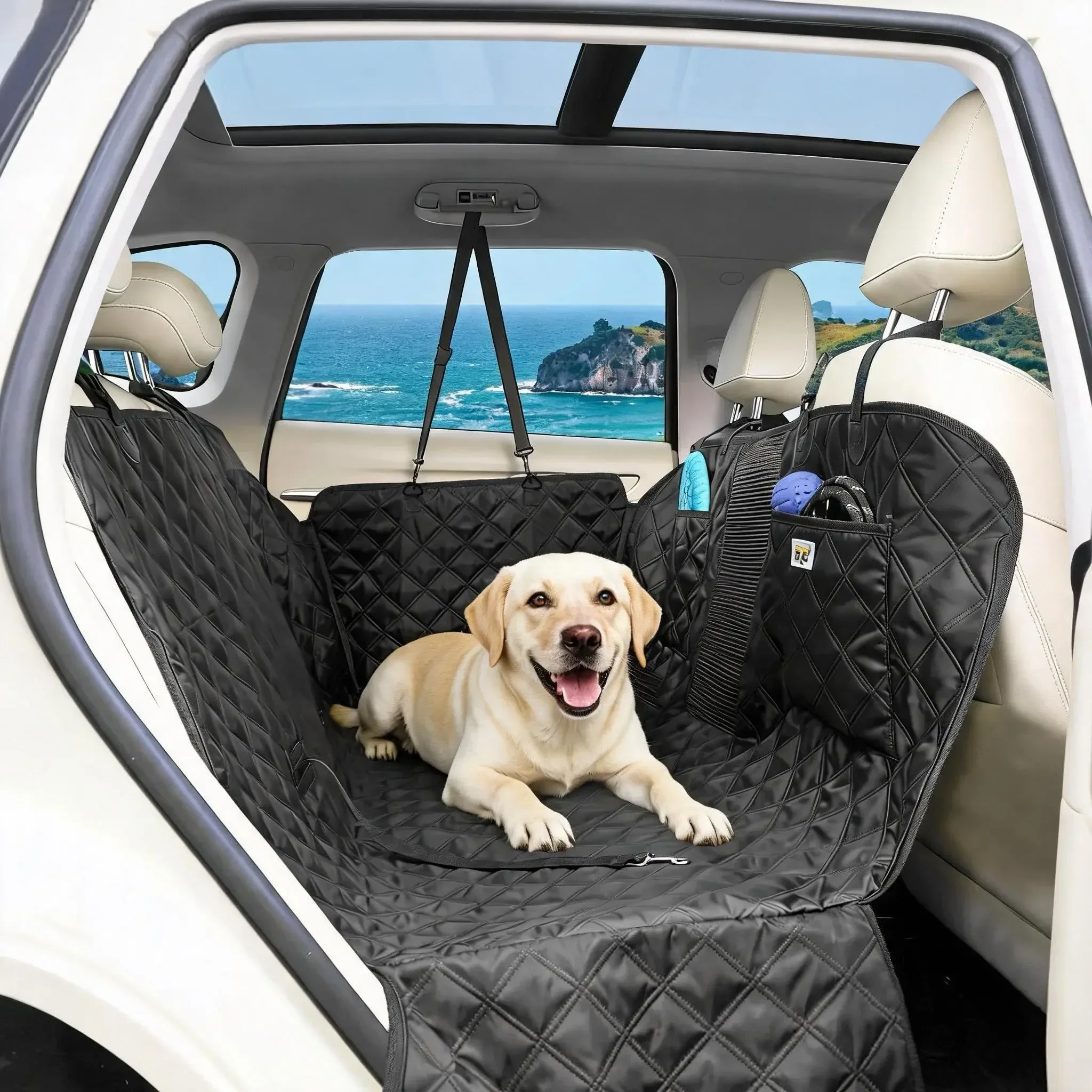 Deluxe Reversible Dog Car Seat Cover Waterproof Non-Slip Hammock With Mesh Window Universal Fit For SUVs Trucks
Deluxe Reversible Dog Car Seat Cover Waterproof Non-Slip Hammock With Mesh Window Universal Fit For SUVs Trucks