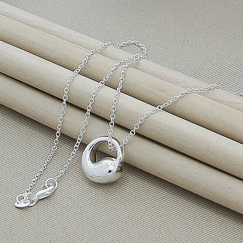 Elegant 925 Sterling Silver Water Droplets Pendant Necklace Chain Party Jewelry
Elegant 925 Sterling Silver Water Droplets Pendant Necklace Chain Party Jewelry