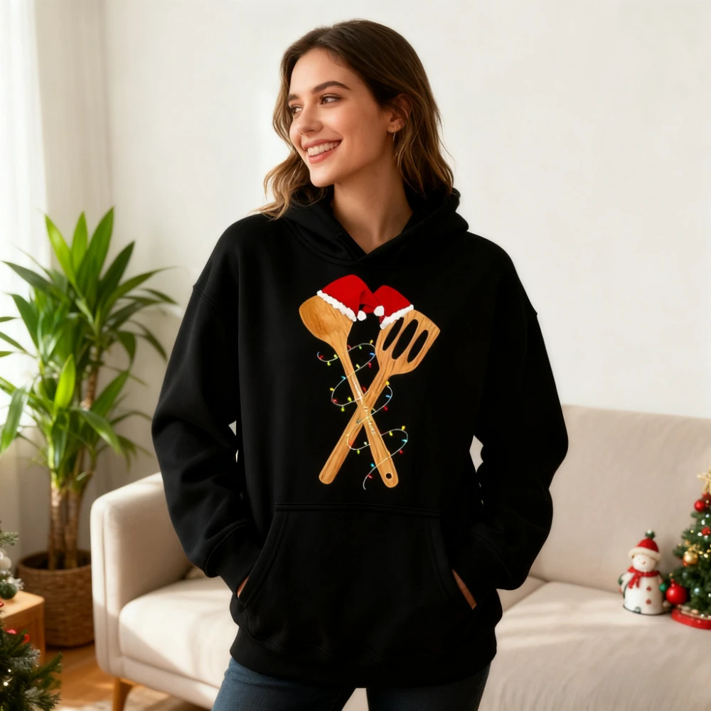Christmas Chef Hoodies Cook Lover Christmas Gift Clothing Christmas Lights Spatula Creative Design Tops Men Women Casual Apparel
Christmas Chef Hoodies Cook Lover Christmas Gift Clothing Christmas Lights Spatula Creative Design Tops Men Women Casual Apparel