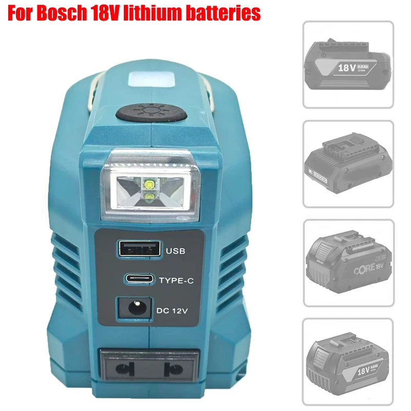 Инвертор-преобразователь 180 Вт для аккумуляторных батарей, совместимый с литиевыми батареями Bosch 18 В, с LED-подсветкой
Инвертор-преобразователь 180 Вт для аккумуляторных батарей, совместимый с литиевыми батареями Bosch 18 В, с LED-подсветкой