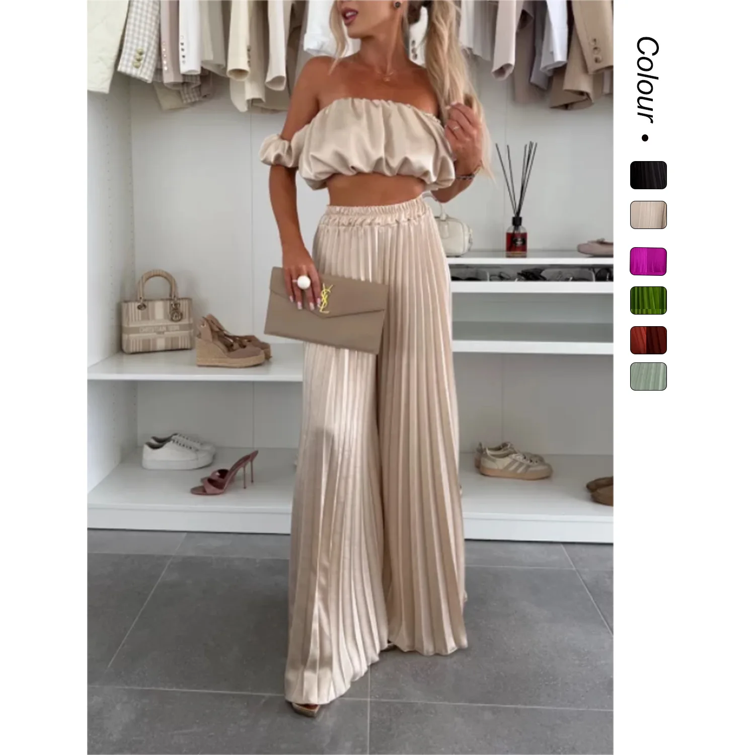 25 Summer New Solid Color Elegant Strapless Pleated Long Pants Set 68713 Summer Maxi Dress Elegant Bandage Y2k、 Boho
25 Summer New Solid Color Elegant Strapless Pleated Long Pants Set 68713 Summer Maxi Dress Elegant Bandage Y2k、 Boho