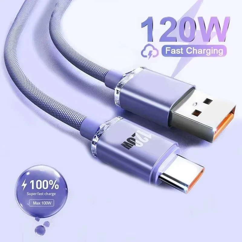 120W 6A Fast Charge USB Type C Quick Charge Cable For Samsung Realme Xiaomi Huawei Phone Fast Charging Cable Data Cables
120W 6A Fast Charge USB Type C Quick Charge Cable For Samsung Realme Xiaomi Huawei Phone Fast Charging Cable Data Cables