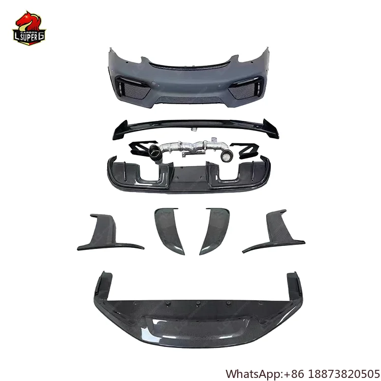 High Performance GT4 RS Style Body Kit For Porsche 718 Upgrade with Front Bumper Rear Diffusers Spoiler Car Facelift Accessories
High Performance GT4 RS Style Body Kit For Porsche 718 Upgrade with Front Bumper Rear Diffusers Spoiler Car Facelift Accessories