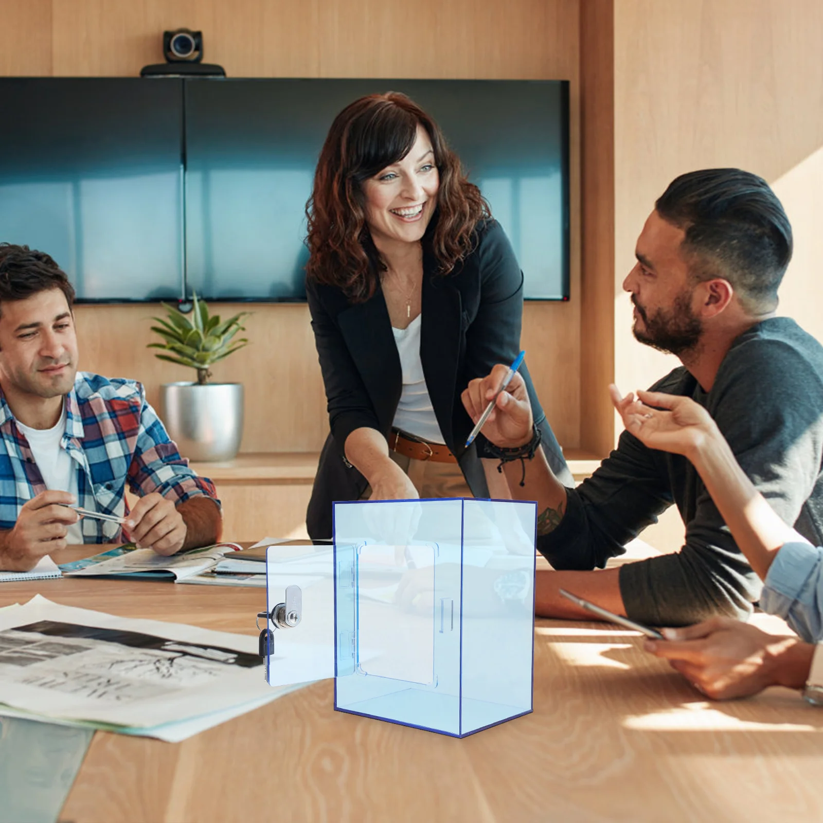 1Set Transparent Acrylic Money Box Lockable Secure Donation Tip Saving Cash Jar Raffle Ticket Box Money Jar Clear Piggy Bank
1Set Transparent Acrylic Money Box Lockable Secure Donation Tip Saving Cash Jar Raffle Ticket Box Money Jar Clear Piggy Bank