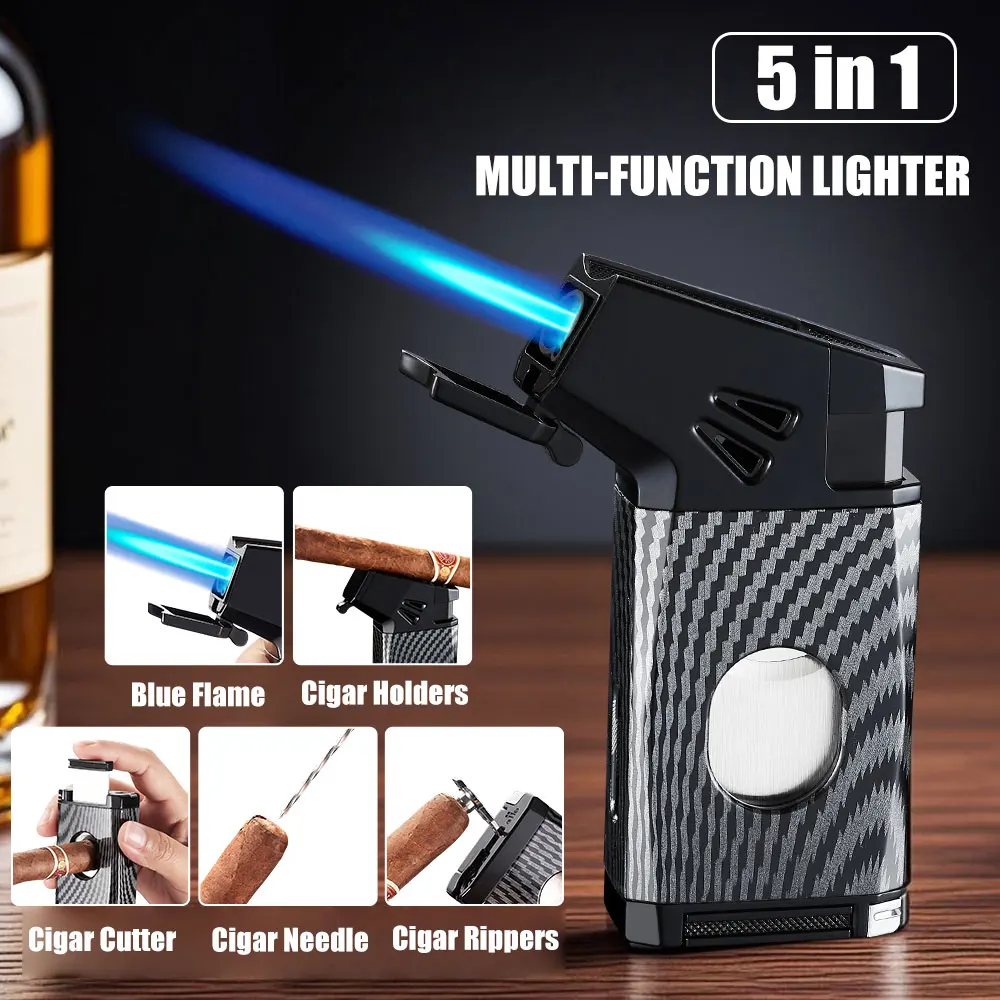 Multi-function Cigar Lighter 4-in-1/5-in-1Multi Cigar Cutter Optional Transparent Visible Gas Window Adjustable Flame Size
Multi-function Cigar Lighter 4-in-1/5-in-1Multi Cigar Cutter Optional Transparent Visible Gas Window Adjustable Flame Size