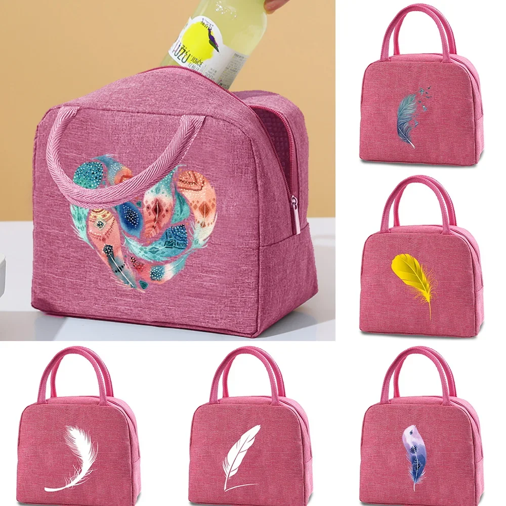 Feather Printed Canvas Lunch Box School Food Insulated Dinner Bags Cooler Picnic Bag Fashion Lunch Bag Camping Travel Handbag
Feather Printed Canvas Lunch Box School Food Insulated Dinner Bags Cooler Picnic Bag Fashion Lunch Bag Camping Travel Handbag