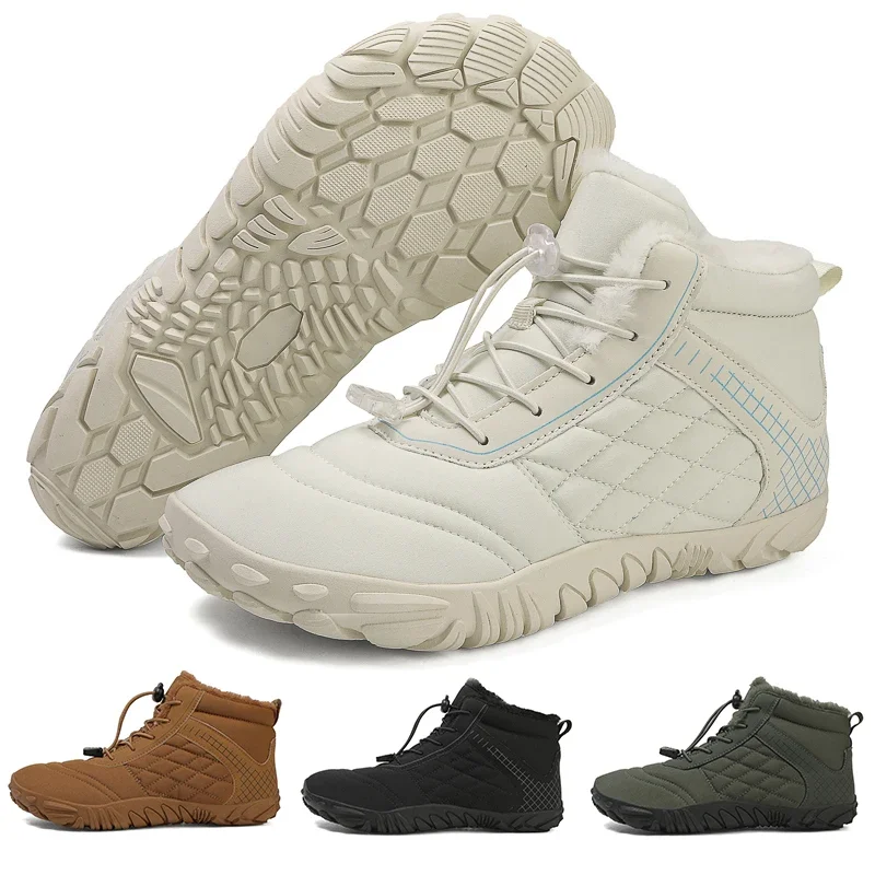 Men's Women's Winter Barefoot Hiking Boots, Slip On Warm Zero Drop Snow Boot, Wide Toe Box Ankle Booties, Minimalist Waterproof
Men's Women's Winter Barefoot Hiking Boots, Slip On Warm Zero Drop Snow Boot, Wide Toe Box Ankle Booties, Minimalist Waterproof