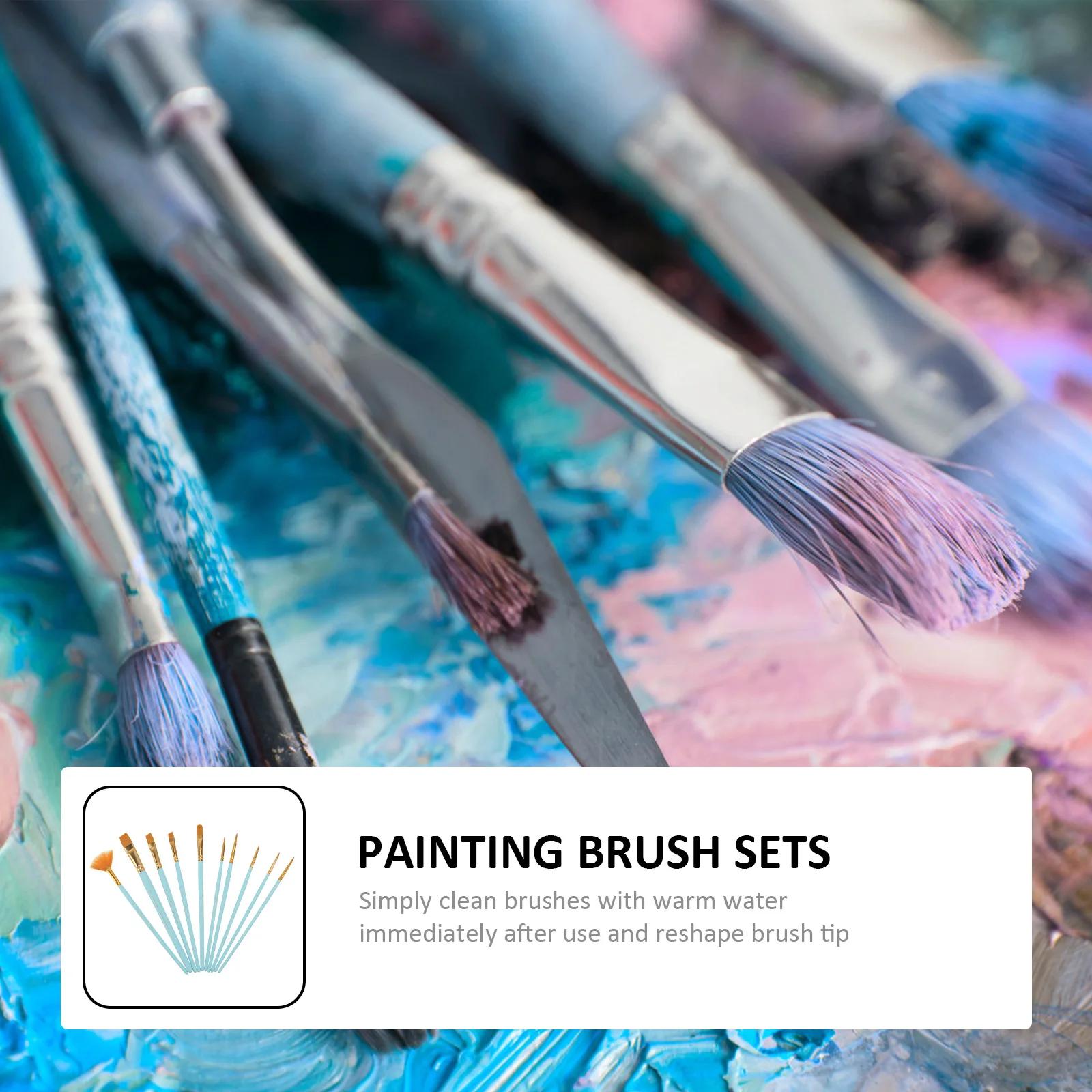 10 Pieces Nylon Hair Art Paint Brush Set Art Painting Tool for Beginners Professionals Students (Blue)
10 Pieces Nylon Hair Art Paint Brush Set Art Painting Tool for Beginners Professionals Students (Blue)
